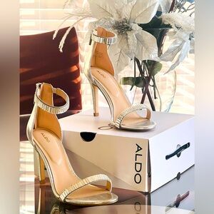 Aldo Silver Metallic Subrylla Heels